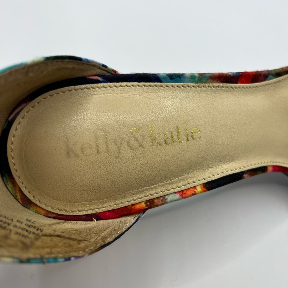 Kelly & Katie Multicolor Funky  Boho Strappy Heels sandals size 7 1/2 - Picture 6 of 8
